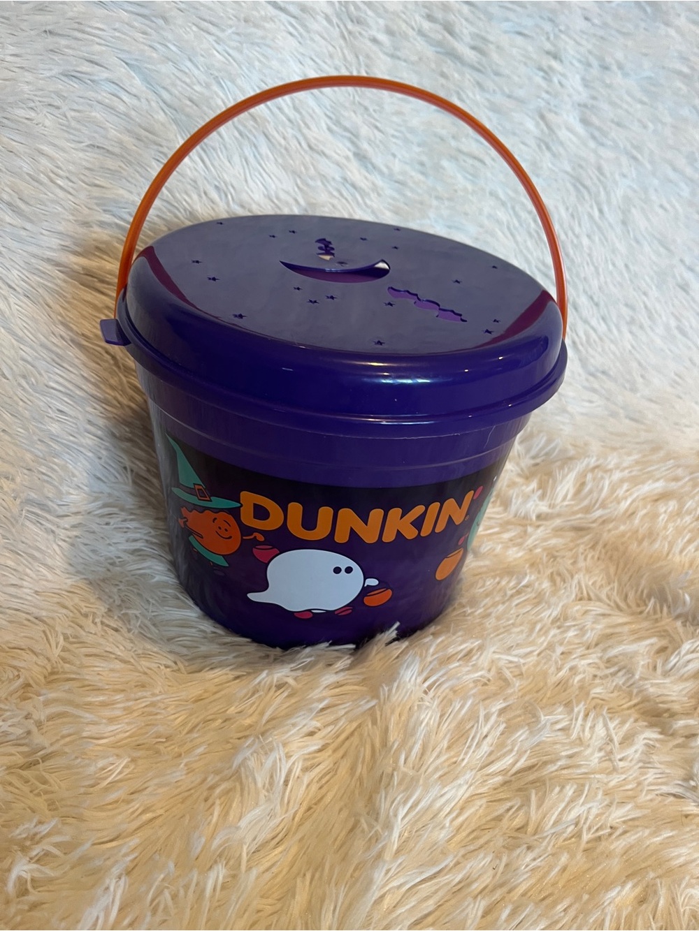 Dunkin' Halloween Treat Bucket 2024- Purple & Orange